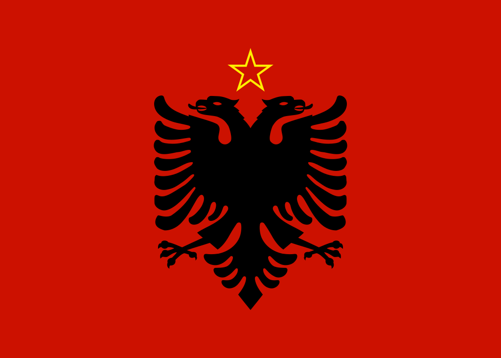 bandiera-albanese-repubblica-socialista-1946-1992