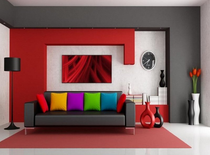 soggiorno-moderno-rosso-grigio